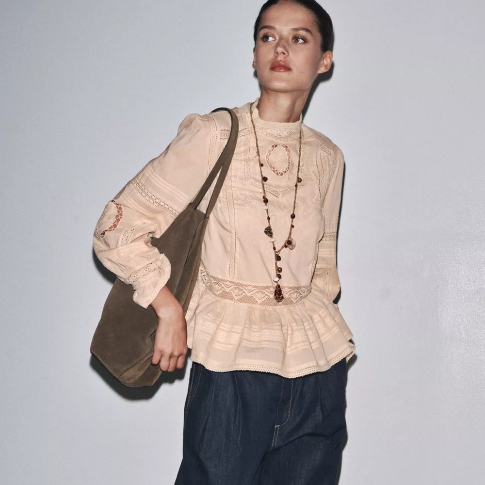 ZW COLLECTION EMBROIDERED ROMANTIC SHIRT - Picture 2 of 12
